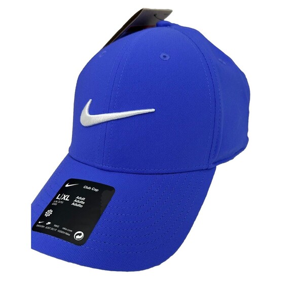 Nike Golf Club Hat Dri Fit Purple/White‎ Swoosh Unisex Flex L/XL Structured Cap - Picture 2 of 14